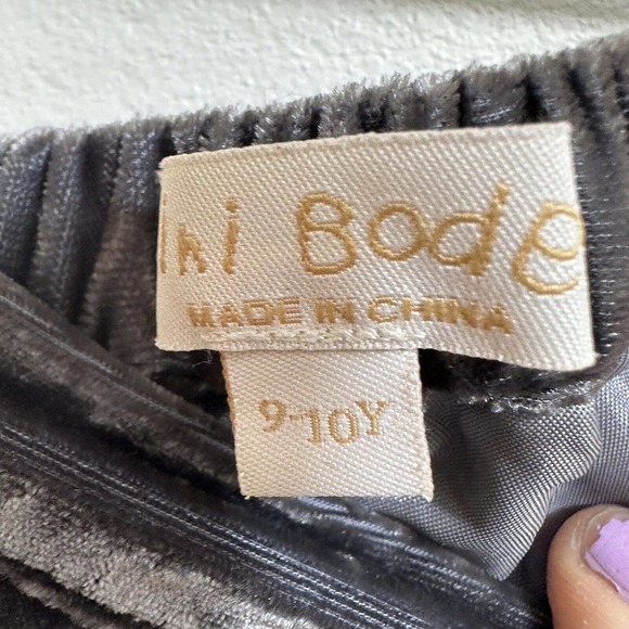 Mini Boden Dark Gray Velvet Tulle Trim Look Circle Skater Skirt 9-10 Years - Picture 6 of 8